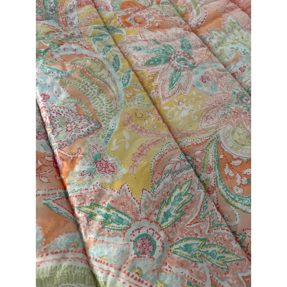 Ralph Lauren Jamaica Coral Paisley Full queen comforter
